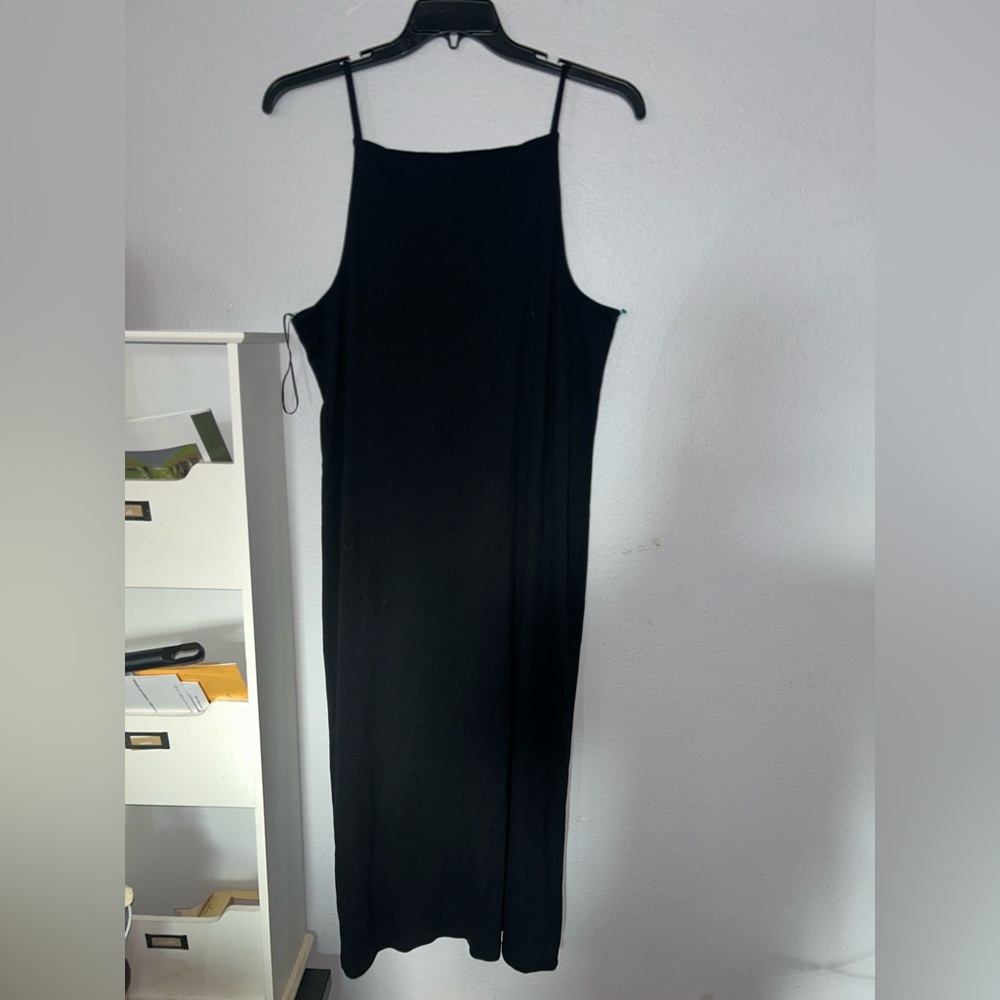 Old Navy Black ribbed maxi sundress Dress
